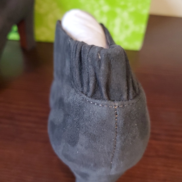 Womens Sam Edelman Grey Pewter Suede Bootie Heels, Simone sz 10 New in Box - Picture 5 of 16